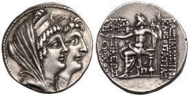 Seleukid Kingdom, Kleopatra Thea & Antiochos VIII 'Epiphanes' (Grypos) AR Tetradrachm