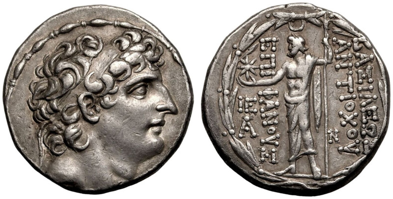 ANCIENT GREECE. SELEUKID KINGDOM. Antiochos VIII 'Epiphanes' (Grypos). 
Silver ...
