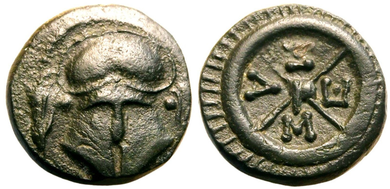 ANCIENT GREECE. THRACE, MESEMBRIA. 
Bronze ae16, circa 3rd century BC. 
Obv: f...
