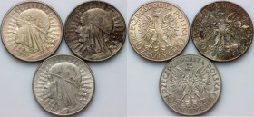 II RP	 zestaw monet 10 złotych z lat 1932-1933 (3 sztuki)