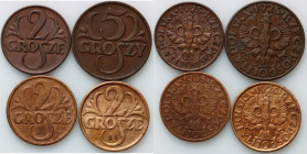 II RP	 zestaw monet z lat 1925-1935	 (4 sztuki)