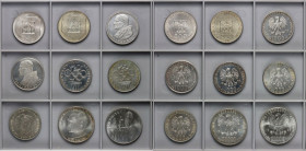 PRL	 srebro	 zestaw 9 monet