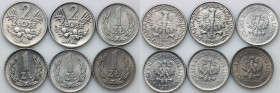 PRL	 zestaw monet z lat 1959-1971	 (6 sztuk)