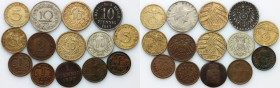 Austria / Hungary / Germany	 set of coins from 1837-1939	 (14 pieces)