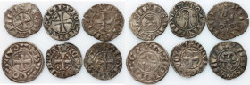 Europa	 średniowiecze	 zestaw denarów	 (6 sztuk)