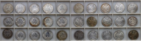 Niemcy	 Cesarstwo	 1 marka - zestaw 15 monet