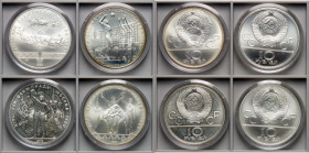 Russia	 USSR	 10 rubles	 Moscow Olympics 1980 - set of 4 pieces