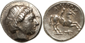 Greece	 Macedonia	 Philip II	 posthumous issue 323-315 BC	 1/5 Tetradrachm	 Amphipolis