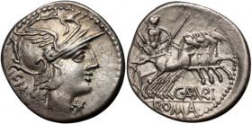 Roman Republic	 M. Aburius Geminus 132 BC	 Denar	 Rome