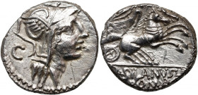 Roman Republic	 D. Silanus 91 BC	 Denar	 Rome