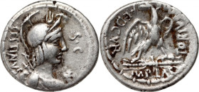 Roman Republic	 M. Plaetorius M.f. Cestianus 67 BC	 Denar	 Rome