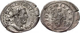 Roman Empire	 Macrinus 217-218	 Denar	 Rome