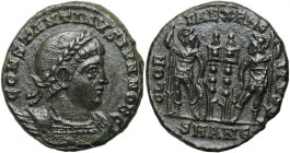 Roman Empire	 Constantine II as Caesar	 317-337	 Follis	 Antioch