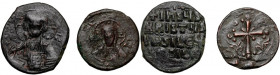 Byzantine Empire	 Lot of 2 Follis	 Basil II and Nicephor III	 X-XIth c..