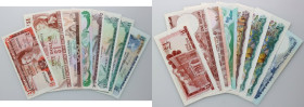 Bahamas	 Bermuda	 Gibraltar	 Belize	 Fiji	 Elizabeth II	 banknote set (8 pieces)