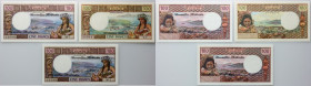 New Hebrides	 set of 100 Francs (1965-1977) (3 pieces)