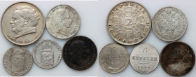 Austria	 set of coins from 1848-1928	 (5 pieces)