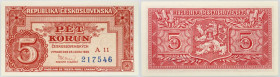 Czechosłowacja	 5 koron 25.01.1949 seria A11