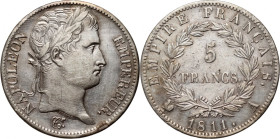 France	 Napoleon I	 5 Francs 1811 A	 Paris