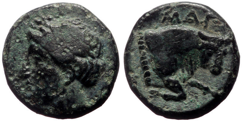 Bronze Æ
Ionia, Magnesia ad Maeandrum, c. 350-190 BC., Laureate head of Apollo ...