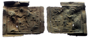 Byzantine, bronze, plaque, 30 mm x 26 mm, 1,18 g