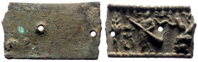 Byzantine, bronze, plaque, 33 mm x 52 mm, 37 g