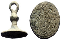 Islamic seal, bronze, 27 mm, 7,17 g
