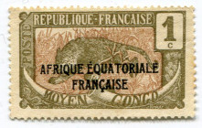 French Equatorial Africa, ca 1924 1 F., „”, stamped, out of set (1/18), Michel (-)