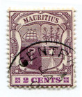 Mauritius, 1900, 2c., „Coat of arms”, stamped, out of set (1/3), Michel, 94/96