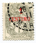 Marocco 1918, 1c., stamped, out of set (1/12), Michel (-)