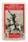 Marocco (Protectorato Espaniol) 1950. 5 c. , „Pro Tuberculosus” stamped, out of set (1/-), Michel (-)