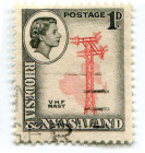 Rhodesia and Nyassaland 1959, 1 d., („VHF Mast”), stamped, out of set (1/15), Michel (19/33)