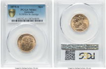 Victoria gold "St. George" Sovereign 1875-S MS61 PCGS, Sydney mint, KM7, S-3858A. HID09801242017 © 2024 Heritage Auctions | All Rights Reserved
