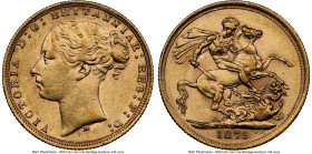 Victoria gold "St. George" Sovereign 1875-M AU58 NGC, Melbourne mint, KM7. HID09801242017 © 2024 Heritage Auctions | All Rights Reserved