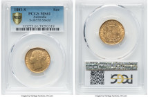 Victoria gold "Shield" Sovereign 1881-S MS61 PCGS, Sydney mint, KM6, S-3855B. HID09801242017 © 2024 Heritage Auctions | All Rights Reserved