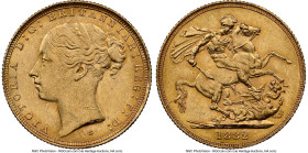 Victoria gold "St. George" Sovereign 1882-S MS61 NGC, Sydney mint, KM7, S-3858D. HID09801242017 © 2024 Heritage Auctions | All Rights Reserved