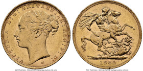 Victoria gold "St. George" Sovereign 1884-M AU58 NGC, Melbourne mint, KM7, S-3857C. HID09801242017 © 2024 Heritage Auctions | All Rights Reserved