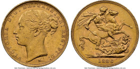 Victoria gold "St. George" Sovereign 1886-M MS61 NGC, Melbourne mint, KM7, S-3857C. HID09801242017 © 2024 Heritage Auctions | All Rights Reserved
