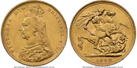 Victoria gold "Jubilee Head" Sovereign 1888-S MS62 NGC, Sydney mint, KM10, S-3868B. Second legend. HID09801242017 © 2024 Heritage Auctions | All Right...