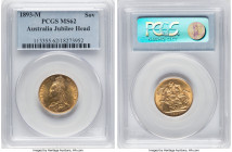 Victoria gold "Jubilee Head" Sovereign 1893-M MS62 PCGS, Melbourne mint, KM10, S-3867C. HID09801242017 © 2024 Heritage Auctions | All Rights Reserved