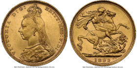 Victoria gold "Jubilee Head" Sovereign 1893-S MS62 NGC, Sydney mint, KM10, S-3868C. Second legend. HID09801242017 © 2024 Heritage Auctions | All Right...