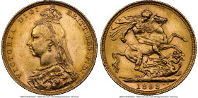 Victoria gold "Jubilee Head" Sovereign 1893-M MS61 NGC, Melbourne mint, KM10, S-3867C. Second legend. HID09801242017 © 2024 Heritage Auctions | All Ri...