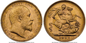 Edward VII gold Sovereign 1902-M MS61 NGC, Melbourne mint, KM15, S-3971. HID09801242017 © 2024 Heritage Auctions | All Rights Reserved