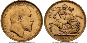 Edward VII gold Sovereign 1905-M MS61 NGC, Melbourne mint, KM15, Fr-33. HID09801242017 © 2024 Heritage Auctions | All Rights Reserved