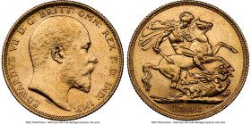 Edward VII gold Sovereign 1908-S MS62 NGC, Sydney mint, KM15, S-3973. HID09801242017 © 2024 Heritage Auctions | All Rights Reserved