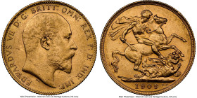 Edward VII gold Sovereign 1909-S MS62 NGC, Sydney mint, KM15, S-3973. HID09801242017 © 2024 Heritage Auctions | All Rights Reserved