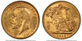 George V gold Sovereign 1919-M MS63 PCGS, Melbourne mint, KM29, S-3999. HID09801242017 © 2024 Heritage Auctions | All Rights Reserved