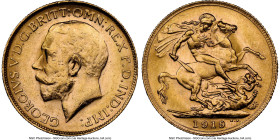 George V gold Sovereign 1919-P MS62 NGC, Perth mint, KM29, S-4001. HID09801242017 © 2024 Heritage Auctions | All Rights Reserved
