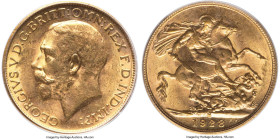 George V gold Sovereign 1928-M MS63 PCGS, Melbourne mint, KM29, S-3999. An appealing Choice selection, revealing only limited imperfections under magn...
