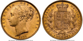 Victoria gold "Shield" Sovereign 1871 MS64 NGC, KM736.2, S-3853B. Die #30. A pretty near-Gem selection carrying a warm, honeyed hue. HID09801242017 © ...
